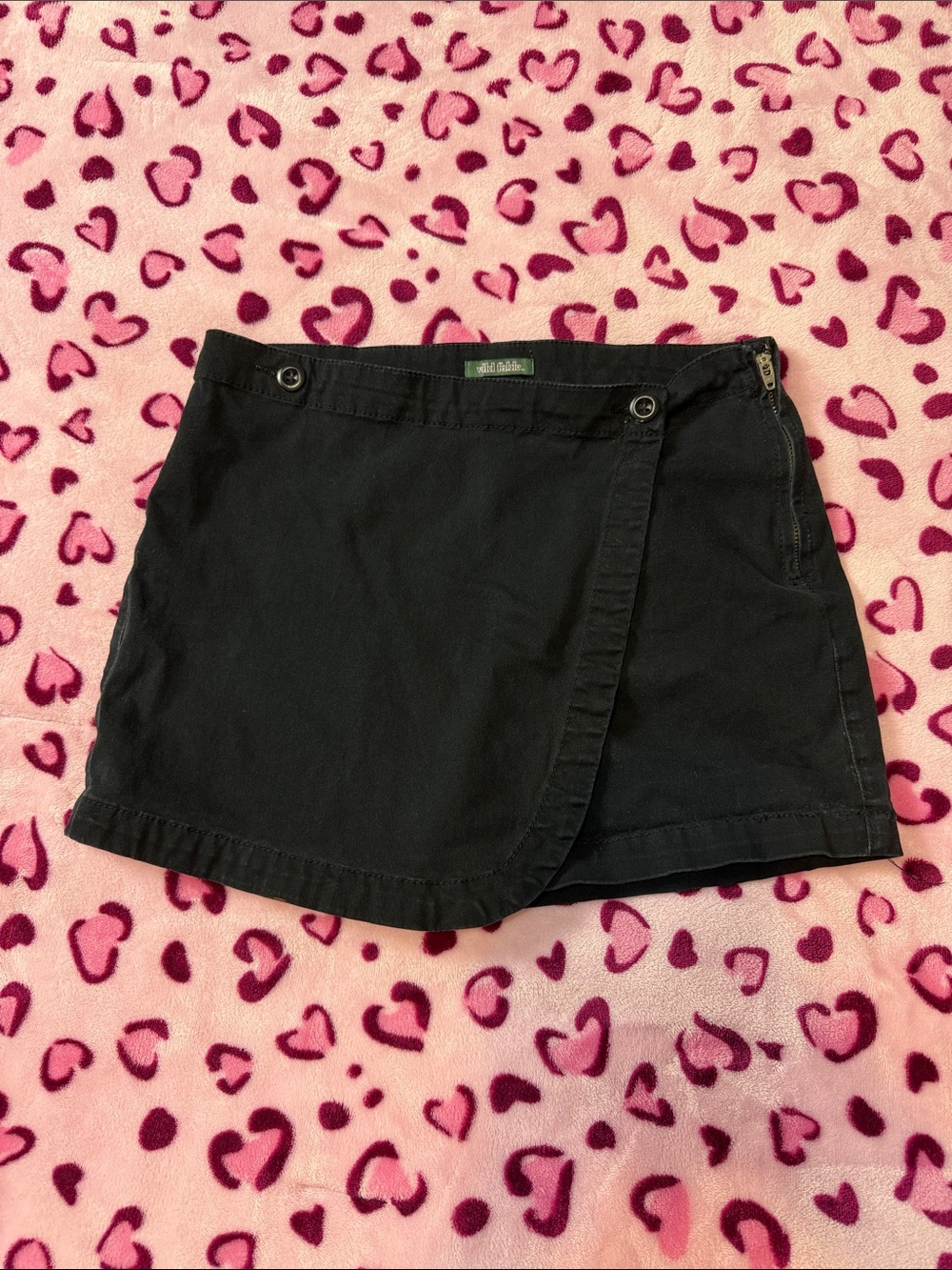 Black Wrap Skort